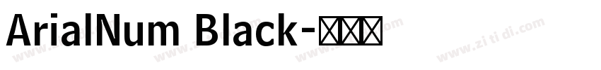 ArialNum Black字体转换